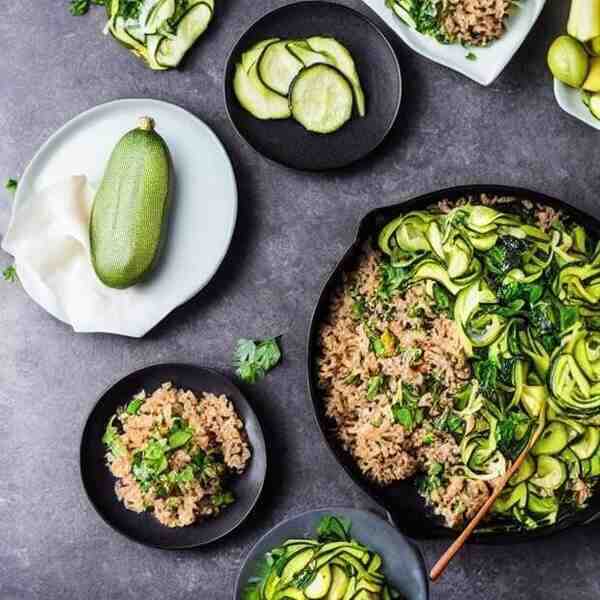 Кабачки фаршированные рисом и грибами